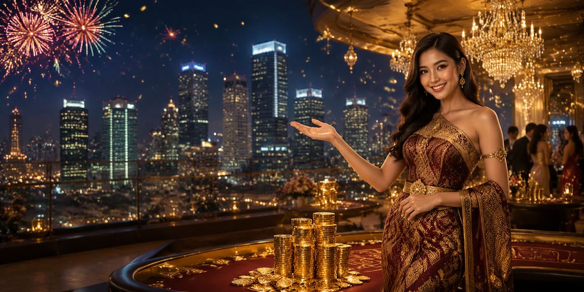Suasana festival penuh cahaya mencerminkan semangat platform hiburan yang meriah dan terpercaya